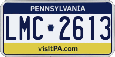 PA license plate LMC2613