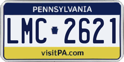 PA license plate LMC2621