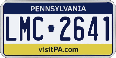 PA license plate LMC2641