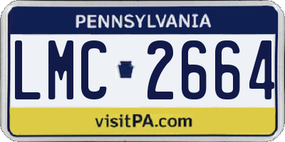 PA license plate LMC2664