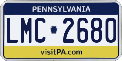 PA license plate LMC2680