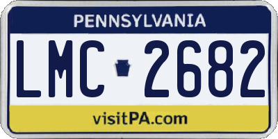 PA license plate LMC2682