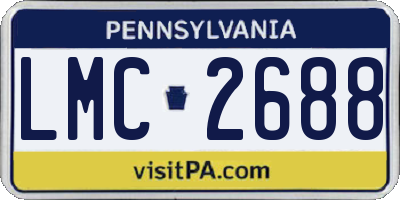PA license plate LMC2688