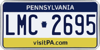 PA license plate LMC2695