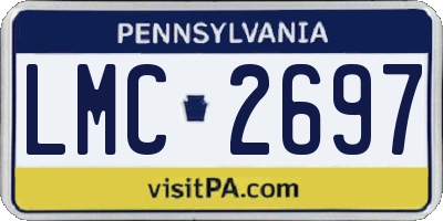 PA license plate LMC2697