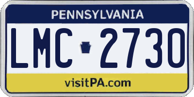 PA license plate LMC2730
