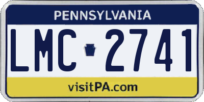 PA license plate LMC2741