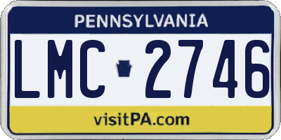 PA license plate LMC2746