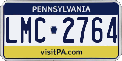 PA license plate LMC2764