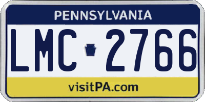PA license plate LMC2766