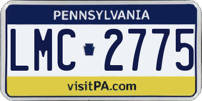 PA license plate LMC2775
