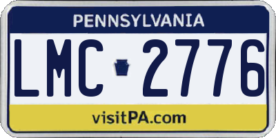 PA license plate LMC2776
