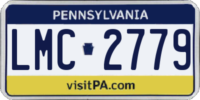 PA license plate LMC2779
