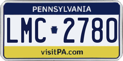 PA license plate LMC2780
