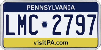 PA license plate LMC2797