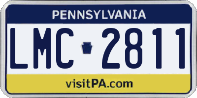 PA license plate LMC2811