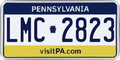 PA license plate LMC2823