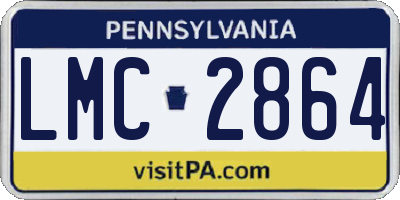 PA license plate LMC2864