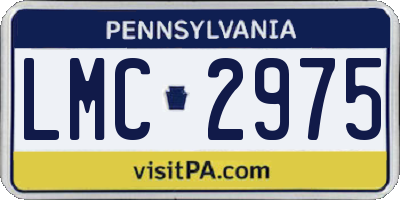 PA license plate LMC2975