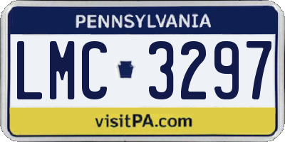 PA license plate LMC3297