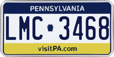 PA license plate LMC3468