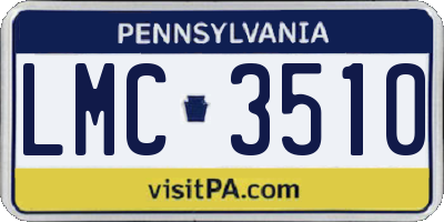 PA license plate LMC3510