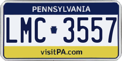 PA license plate LMC3557