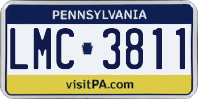 PA license plate LMC3811