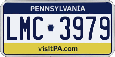 PA license plate LMC3979