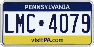PA license plate LMC4079