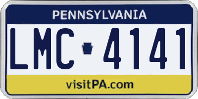 PA license plate LMC4141