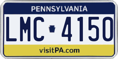 PA license plate LMC4150