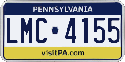 PA license plate LMC4155