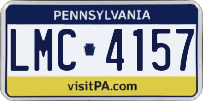 PA license plate LMC4157