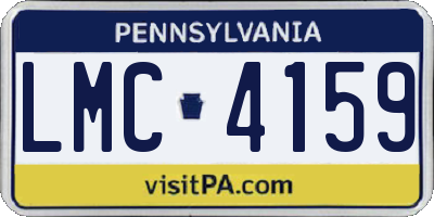 PA license plate LMC4159