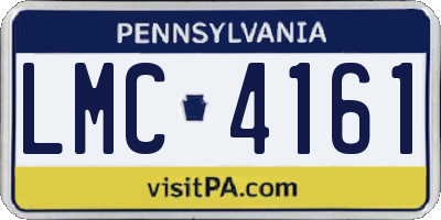 PA license plate LMC4161