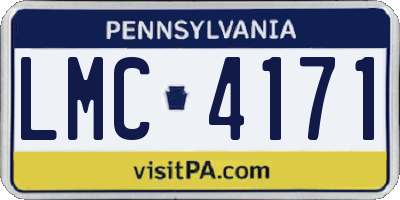 PA license plate LMC4171