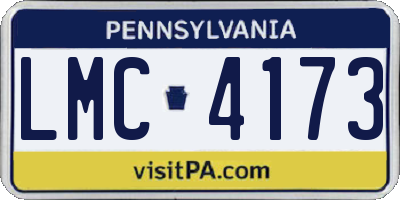 PA license plate LMC4173