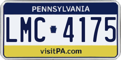 PA license plate LMC4175