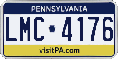 PA license plate LMC4176