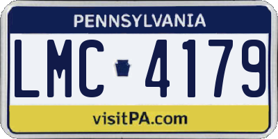 PA license plate LMC4179