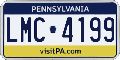 PA license plate LMC4199
