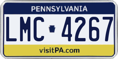 PA license plate LMC4267