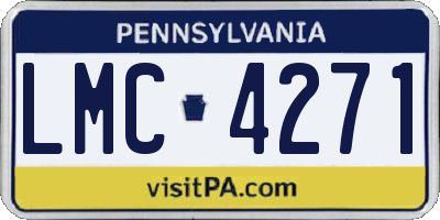 PA license plate LMC4271