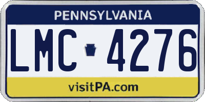 PA license plate LMC4276