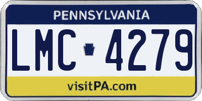 PA license plate LMC4279