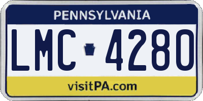 PA license plate LMC4280
