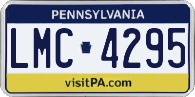 PA license plate LMC4295