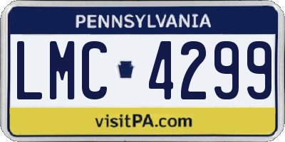 PA license plate LMC4299