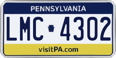 PA license plate LMC4302